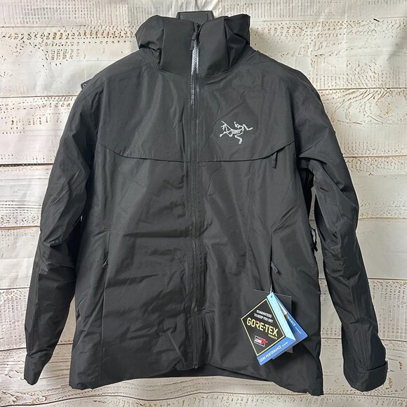 Men's Black Arc'teryx Hooded Down Jacket Size L - Picture 1 of 12